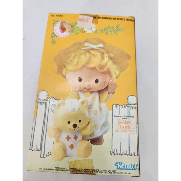 Vintage Strawberry Shortcake Butter Cookie with Jelly Bear Doll Kenner 1982 - Picture 1 of 7
